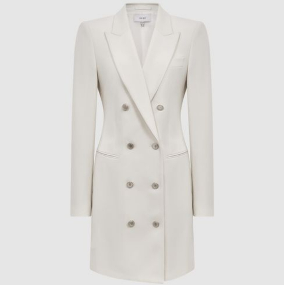 Reiss Marcy Wool Blend Tuxedo Dress